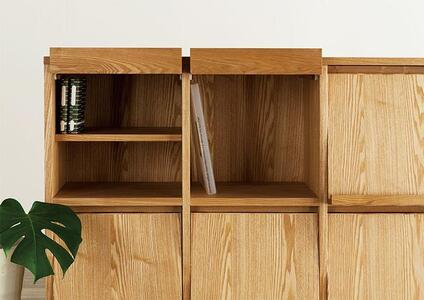 大川家具 ソプラ 76cm マガジンラック 本棚 2列2段 天然木ウォールナット 野中木工所