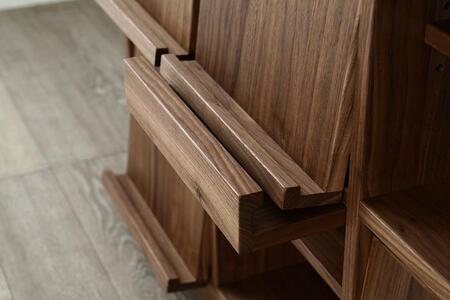 大川家具 ソプラ 76cm マガジンラック 本棚 2列2段 天然木ウォールナット 野中木工所