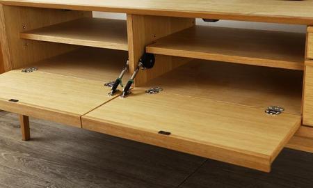 大川家具 レフライン 150cm テレビボード 収納 天然木 オーク(ナラ) 野中木工所