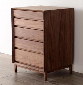 大川家具 レフライン 50cm リビングチェスト 収納タンス 天然木ウォールナット 野中木工所