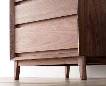 大川家具 レフライン 50cm リビングチェスト 収納タンス 天然木ウォールナット 野中木工所