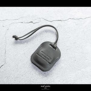 maf pinto (マフ ピント) air tag ケース カバー スクエア 保護 グレー レザー 本革 日本製