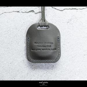 maf pinto (マフ ピント) air tag ケース カバー スクエア 保護 グレー レザー 本革 日本製