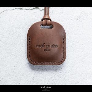 maf pinto (マフ ピント) air tag ケース カバー スクエア 保護 ダークブラウン レザー 本革 日本製