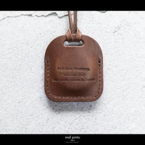 maf pinto (マフ ピント) air tag ケース カバー スクエア 保護 ダークブラウン レザー 本革 日本製