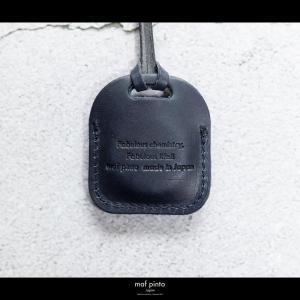 maf pinto (マフ ピント) air tag ケース カバー スクエア 保護 ネイビー レザー 本革 日本製