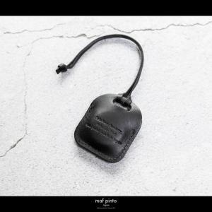 maf pinto (マフ ピント) air tag ケース カバー スクエア 保護 ブラック レザー 本革 日本製
