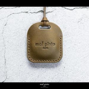 maf pinto (マフ ピント) air tag ケース カバー スクエア 保護 オリーブ レザー 本革 日本製