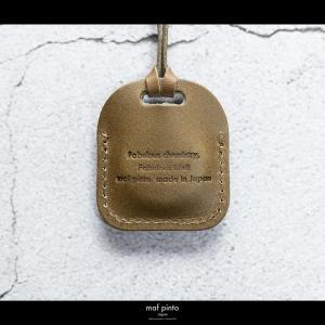 maf pinto (マフ ピント) air tag ケース カバー スクエア 保護 オリーブ レザー 本革 日本製