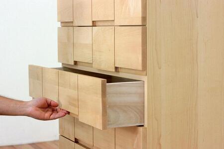 チェスト タンス 幅151 6段 奥行44 メープル 無垢 桐たんす 箪笥 婚礼 衣類収納 大川家具 丸田木工 ココ