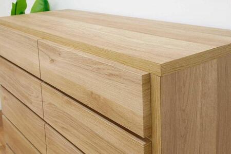 チェスト タンス 幅90 5段 奥行44 オーク色 桐たんす 箪笥 婚礼家具 衣類収納 完成品 大川家具 丸田木工 キューブ