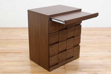 仏壇台 下台 キャビネット 幅60 スライドカウンター付き 開き戸タイプ「ARK-アーク」ウォールナット材 大川家具 木製 無垢材【丸田木工】