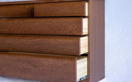 ローチェスト コンパクト収納 120-4 天然木 ファインDB 大川家具