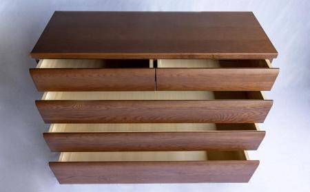 ローチェスト コンパクト収納 120-4 天然木 ファインDB 大川家具