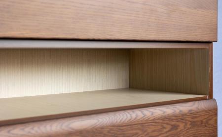 ハイチェスト シンプル 収納たっぷり コンパクト 天然木 90-7 ファインDB 大川家具