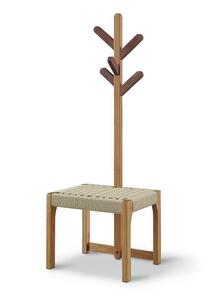 ＜マニフ＞玄関にもなじむコートハンガー450N：わら（キナリ）