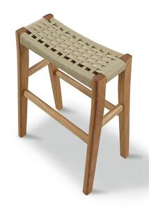 ＜マニフ＞キッチンスツール MS-04H(600)：わら（キナリ）