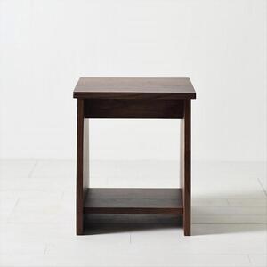 座面の下にモノが置けるシェルフスツール　ウォールナット　ベンチの他に花台やステップ、ベッドサイドテーブルとしても使えます