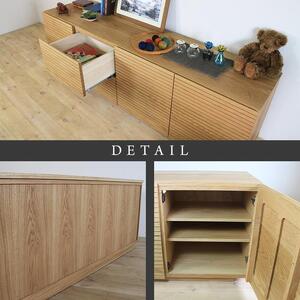 【大川家具】無垢材 ローチェスト チェスト 洋服タンス 収納タンス 整理タンス クローゼット たんす 収納 風雅 幅2000 ホワイトオーク Aタイプ 天然木 北欧 国産 完成品【設置付き】