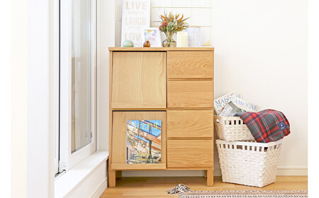 【開梱設置】高野木工 LECCE レッチェ 68マガジンレコードラック オーク【10年保証】