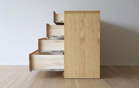 【開梱設置】高野木工 LECCE レッチェ 90ハイチェスト ホワイトオーク【10年保証】