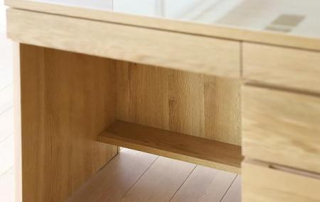 【開梱設置】高野木工 LECCE レッチェ 80ドレッサー(椅子付き) ホワイトオーク【10年保証】