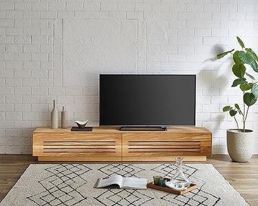 【開梱設置】テレビ台 ルーチェ 無垢 オーク 幅214-244cm TV テレビボード TV台 TVボード ローボード 家具