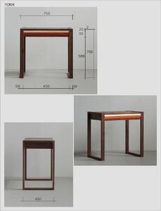 ドレッサー PASTEL750 パステル デスク 兼用 ウォールナット 福岡県 大川市 WAプラス