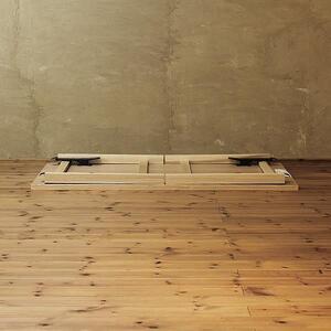 折畳みダイニングテーブル　150×75　ナチュラル色　折り畳み　WAプラス　福岡県　大川市