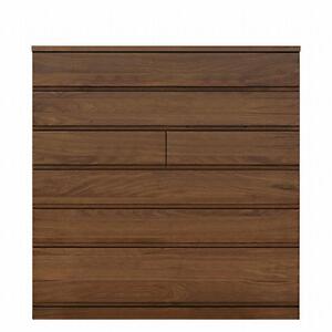 チェスト タンス 幅118 6段 奥行44 ウォールナット 無垢 桐たんす 桐箪笥 箪笥 木製 婚礼 衣類収納 大川家具 丸田木工 ミンクス