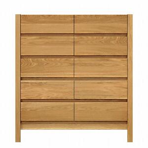 チェスト タンス 幅92 5段 奥行44 ホワイトオーク 無垢 桐たんす 箪笥 脚付き 木製 婚礼 衣類収納 大川家具 丸田木工 シーズ