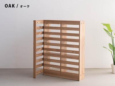 エルブロック パーティションシェルフLa オーク 幅96 奥行き25 高さ124