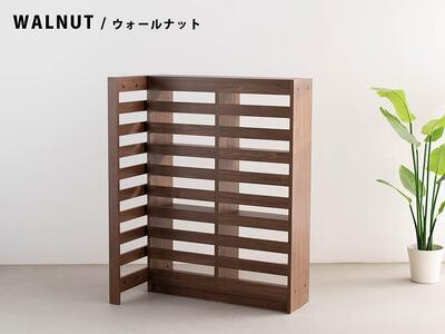 エルブロック パーティションシェルフLa ウォールナット 幅96 奥行き25 高さ124