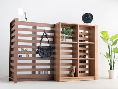 エルブロック パーティションシェルフLb オーク 幅96 奥行き29 高さ124