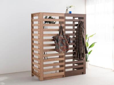 エルブロック パーティションシェルフHa オーク 幅66 奥行き25 高さ160