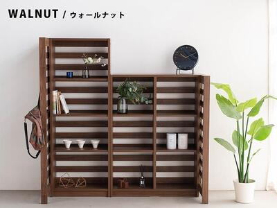 エルブロック パーティションシェルフHa ウォールナット 幅66 奥行き25 高さ160
