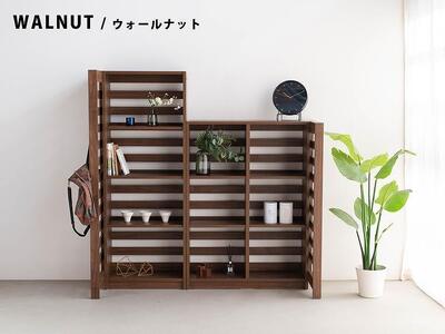 エルブロック パーティションシェルフHb ウォールナット 幅66 奥行き29 高さ160