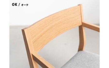 オーク ダイニングチェア DCジャンブル02AC アネルカグレー