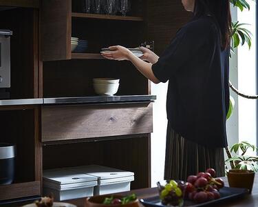 ダイニングボード オウル 70サイズ　上：ダイニングボード＋下：ダスト／オーク