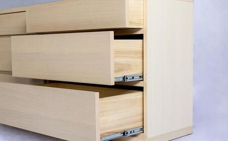 チェスト ロータイプ コンパクト収納 150-3 天然木 シンプル アビィWH 大川家具