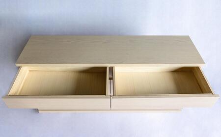 チェスト ロータイプ コンパクト収納 150-3 天然木 シンプル アビィWH 大川家具