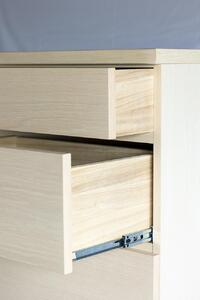 チェスト ハイタイプ コンパクト収納 60-6 天然木 アビィ WH 大川家具