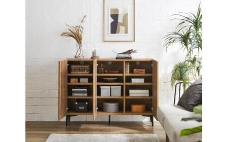 キャビネット フィスバ 120　ブラウン