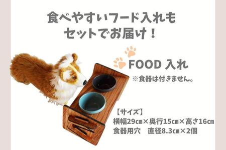 いつもでおうち。(さんかく屋根型)フード入れ付き オシャレな木製ペットケージ 工具不要の簡単組み立て!犬にも優しい落ち着く空間に。