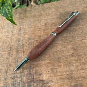 【木製シャープペンシル 0.5mm　花梨瘤（カリンコブ）艶消し仕上げ2Pice】木製シャープペンシル 木軸シャープペンシル 銘木 プレゼント 贈り物 記念品 贈答品 MUKU屋 MUFactory