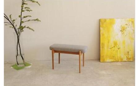 【完成品】【幅68cm】ダイニングベンチ bolo stool Square S：グレー×ピンク・オーク材
