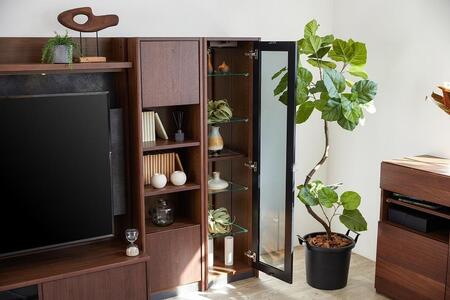 バロン 42キュリオケース:ヴィンテージナチュラル【モーブル】【大川家具】