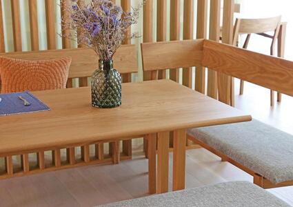 【開梱設置】高野木工 ARCO アルコ ダイニングテーブル ホワイトオーク W150×D80cm 【10年保証】