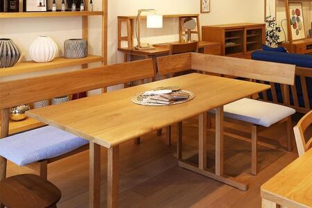 【開梱設置】高野木工 ARCO アルコ ダイニングソファ ホワイトオーク W150cm チャート6:キャメル 【10年保証】