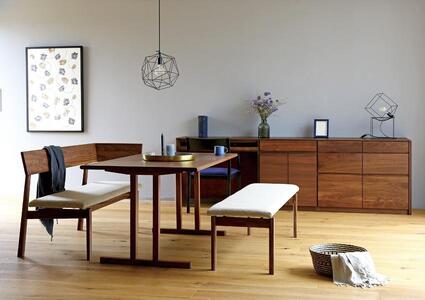 【開梱設置】高野木工 ARCO アルコ ダイニングベンチ ホワイトオーク W130cm チャート6:キャメル 【10年保証】